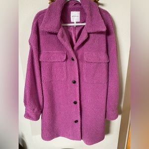 Avec Les Filles Teddy Oversized Coat MEDIUM